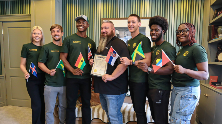 The International Students Club Receives Proclamation From Mayor Zachary Grayson